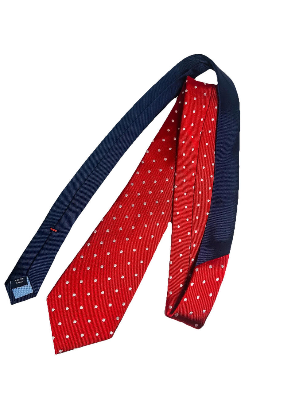 Tommy Hilfiger Men’s Red and Blue Silk Neck Tie Vintage! 100% Silk!